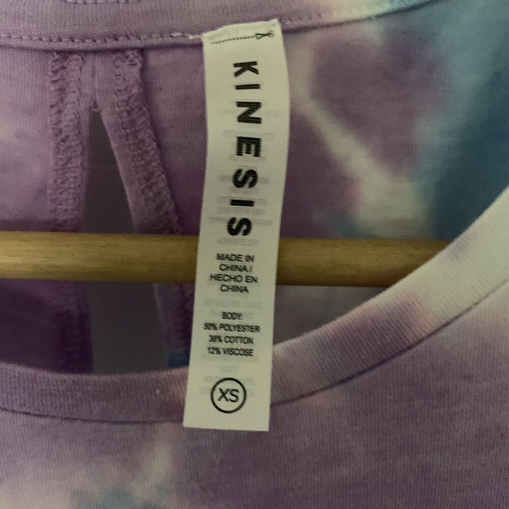 Kinesis Womens Tie Dye T-Shirt Size XS Short Sleeve Keyhole NEW $49 - Picture 2 of 6